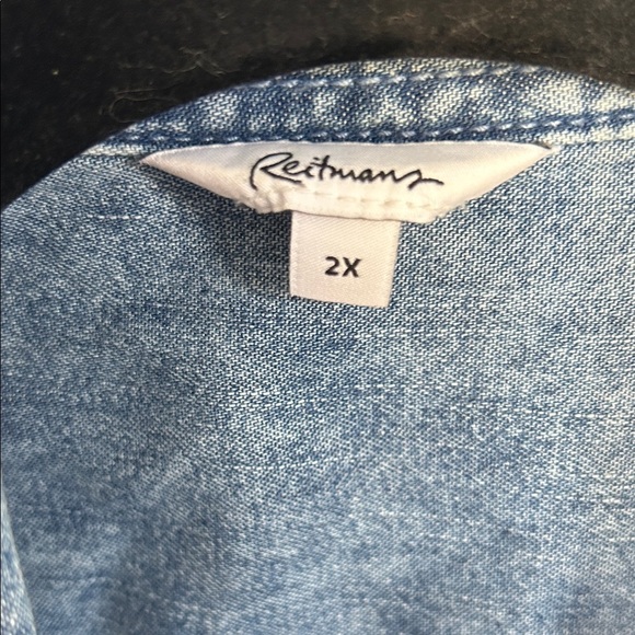 Reitmans Light Blue Denim Shirt - Picture 5 of 5